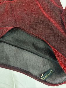 Maroon one shoulder partywear Dress