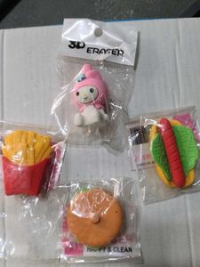 Fast Food Eraser Set