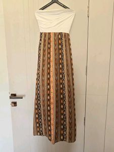 Boho Strapless Maxi Dress