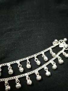 Silver Anklet with Bells