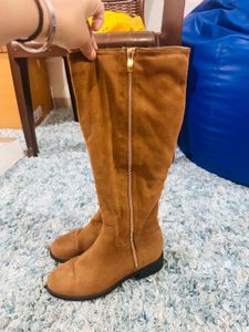 Tan Long Boots