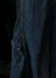 Cargo Denim Rhinestones Pants