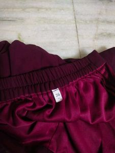 A Beautiful Women Festive Wear Wine Sharara