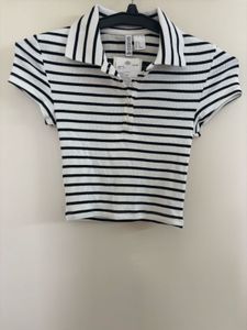 H&amp;M RIBBED POLO T-SHIRT