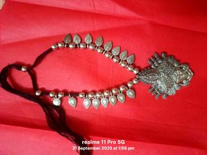 Silver Durga Pendant Necklace