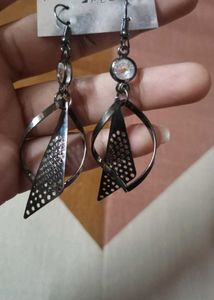 Unique Silver Tone Earrings