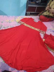 red ♥️ frock suit
