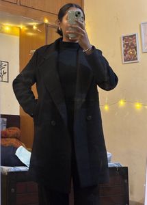 Elegant Black Trench Coat