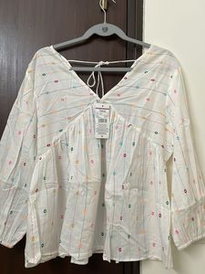 White Peasant Top
