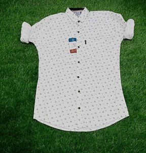 Patterned White Shirt