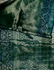 Bridal Sea Green tissue Silk saree