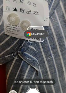 Hugo Boss Striped Band Collar Long Sleeve Shirt