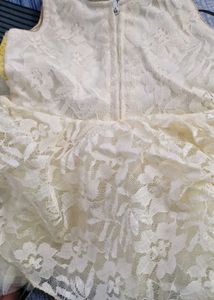 Baby Girl Floral Lace Frock With Inner