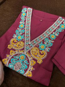 Heavy Embroidered Kurta With Pants