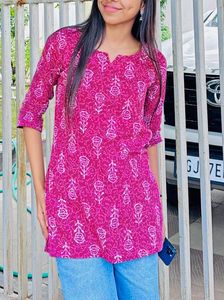 Pink Printed Kurti