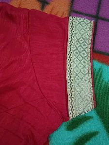 Red Readymade Saree Blouse