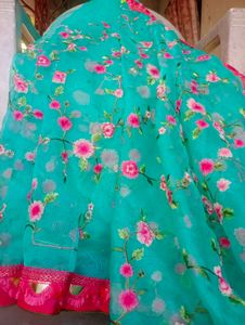 Free Stitched Blouse 🆕Full Body Embroidered Saree