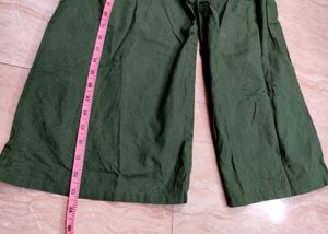 Olive Green Pant - Plazo