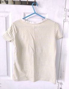 Stripped Lime Colour Top