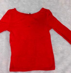 ✅H&amp;M XS size Red Long Sleeve Top✅