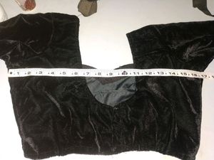 Velvet black blouse