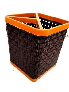 Brown &amp; Orange Woven Basket