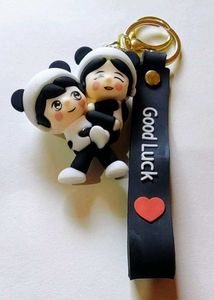 Panda Couple Keychain - Good Luck