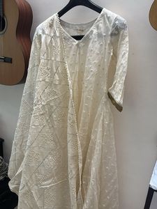 Elegant Embroidered White Anarkali