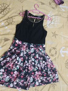 Short Netted Black Dress