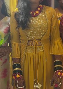 A Palazzo Set With Shrug