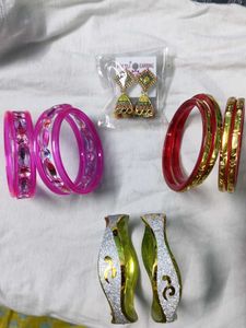 New Bangles Never Used With Free Earring
