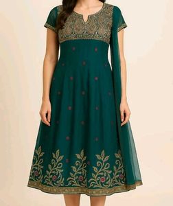 Elegant Green Anarkali Kurta