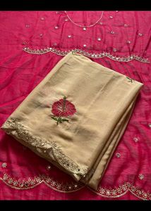 Elegant Black Saree with Embroidery