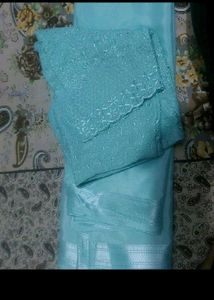 Crepe Saree With Blouse
