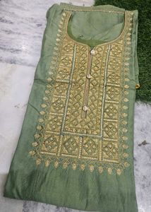 Elegant Green Embroidered Kurta