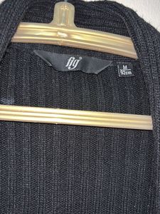 black woollen long shrug for women