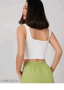 White Ribbed Tank Top