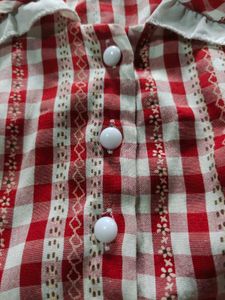 Red Gingham Crop Top