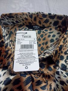 SHEIN BRAND Animal Print Shirt