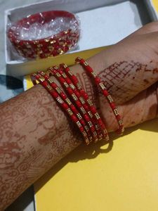 Red &amp; Gold Bangles