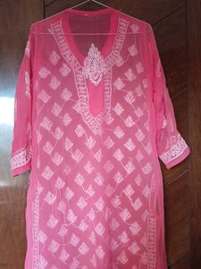 Original Chikankari Kurti With Cotton Inner