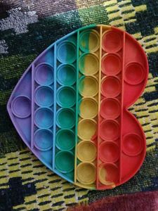 Rainbow Heart Pop It Toy