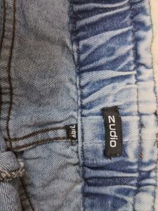 Denim Button-Up Shorts