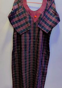 Checkered Kurta Dress