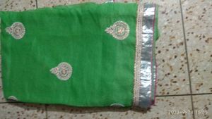 Green Net Saree