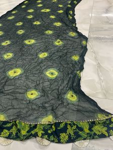 Green Printed Dupatta