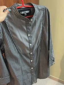2 time worn Annabelle Striped Button-Down Shirt
