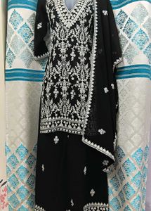 Elegant  Festive Black Palazzo Set 40&#34;