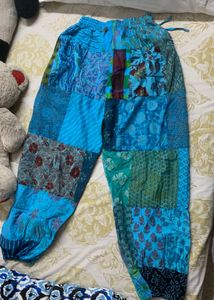 Patchwork Baggy Pant Free Size