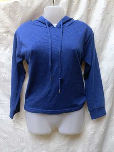 💙Blue Cropped Hoodie